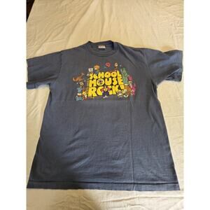 Vintage 1995 School House Rock XL T-Shirt Cartoon Made in USA Classroom Learning